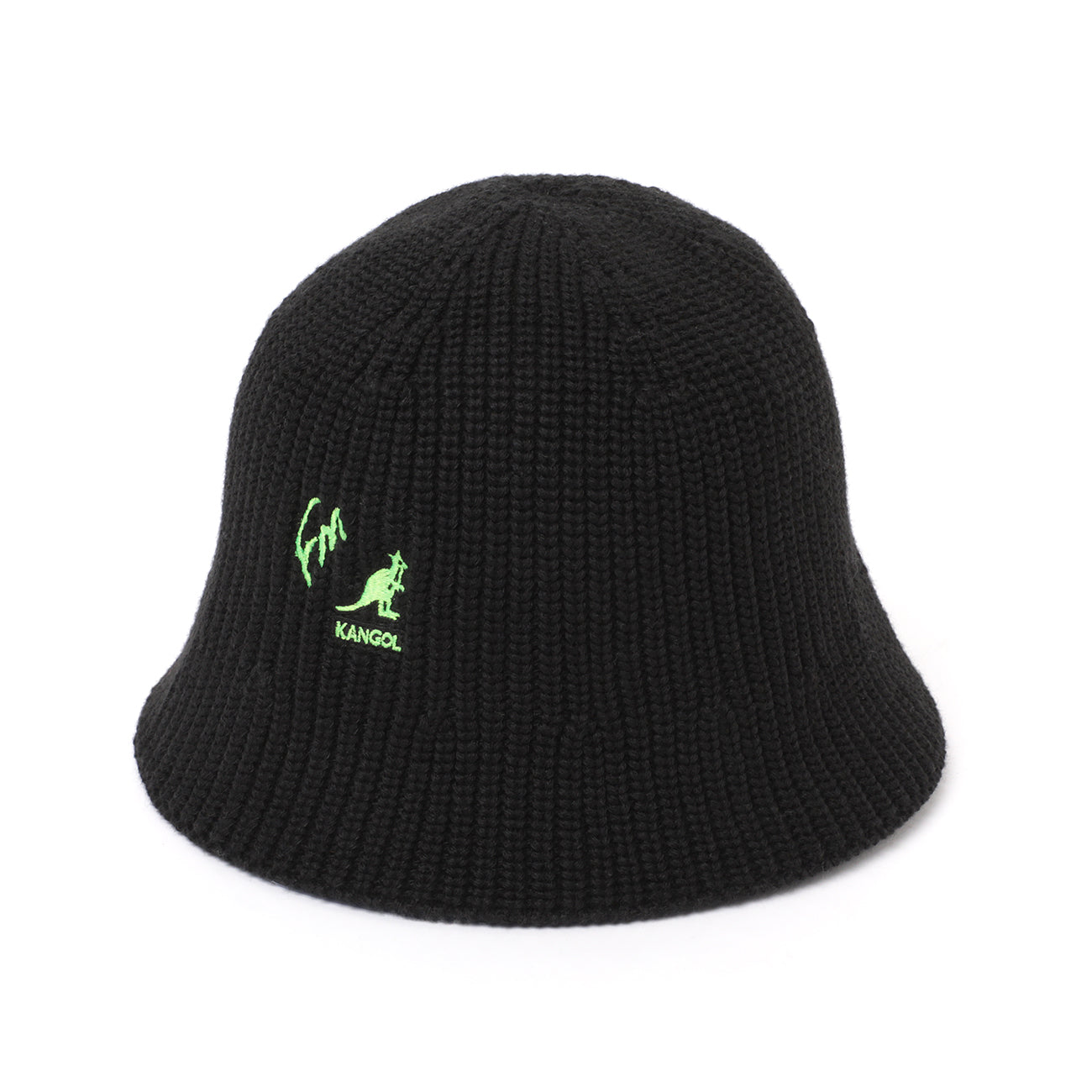 KANGOL × GADORO Bucket Hat - BLACK × GREEN