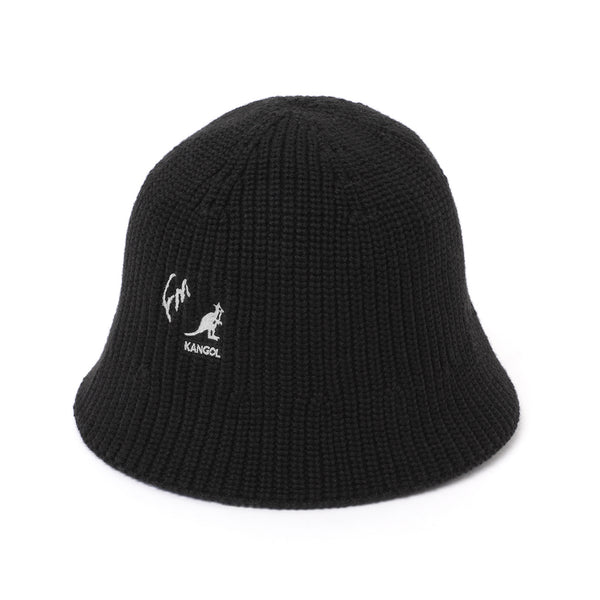 GADORO × KANGOL コラボニットバケットハット KANGOL GADORO Bucket Hat - BLACK × WHITE
