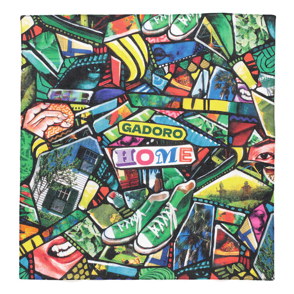 HOME bandana "collage" - GREEN