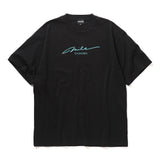 S/S Tee "mile" - BLACK