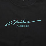 S/S Tee "mile" - BLACK
