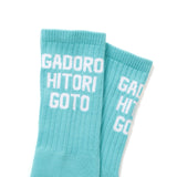 GADORO Rhyme Socks "HITORIGOTO" - "mile" BLUE