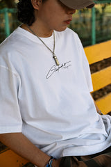 S/S Tee GADORO "Cursive" - WHITE